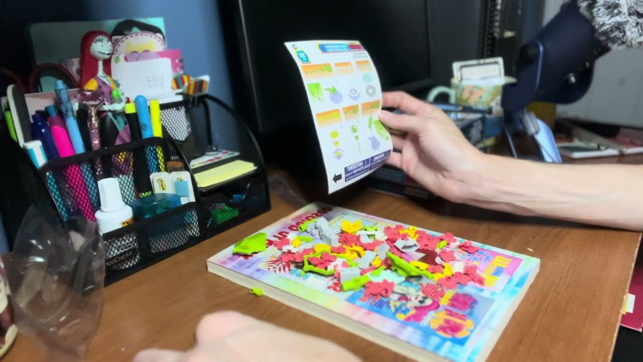 Asmr casero mostrando y armando flor de bloques (legos) asmr visual y susurrando para dormir