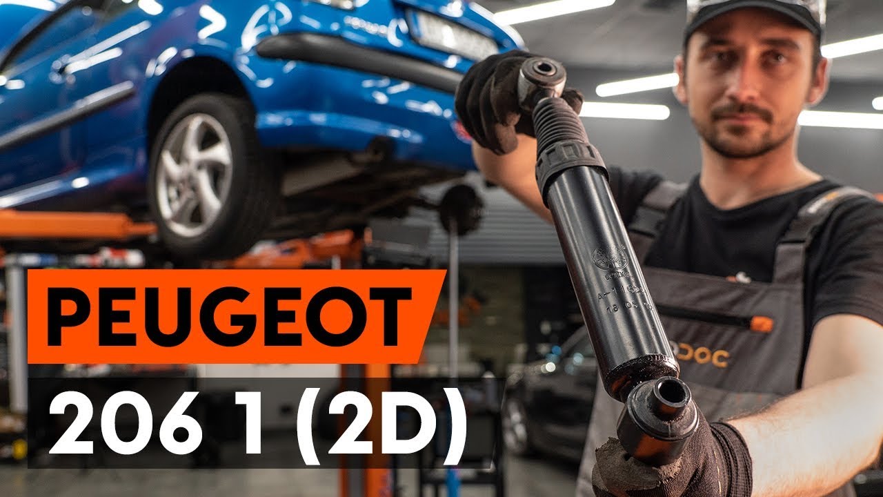 PEUGEOT 206 1 (2D) hátsó lengéscsillapító csere [ÚTMUTATÓ AUTODOC]
