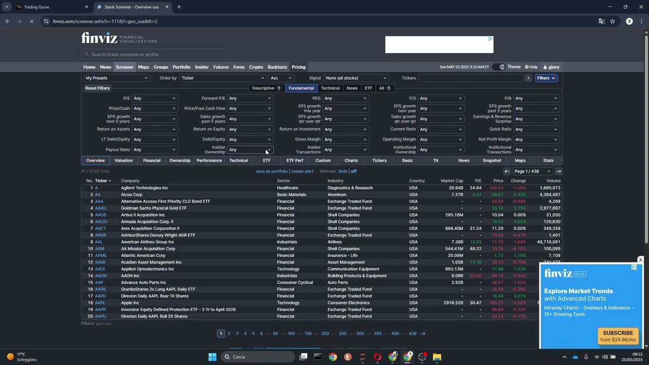 How to screen stocks with Finviz