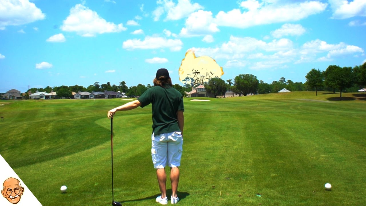 Hitting Houses at the Golf Course!