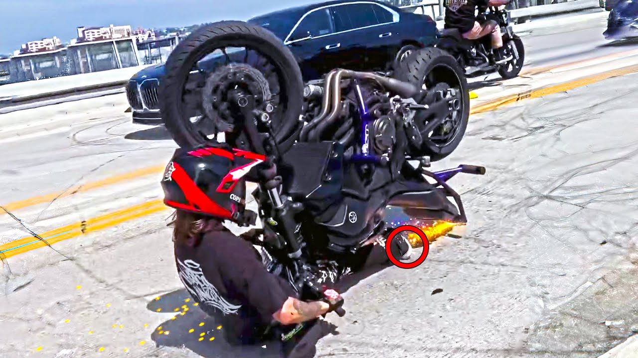 11 Minutes OF CRAZY, INSANE and UNEXPECTED Motorcycle Moments - Ep. 590