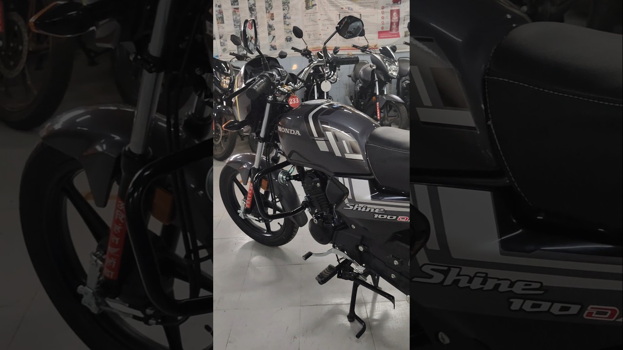 2025 New HONDA SHINE 100 DELUXE Model🔥 Metalic Grey New Graphics 😍 Digital meter 😱