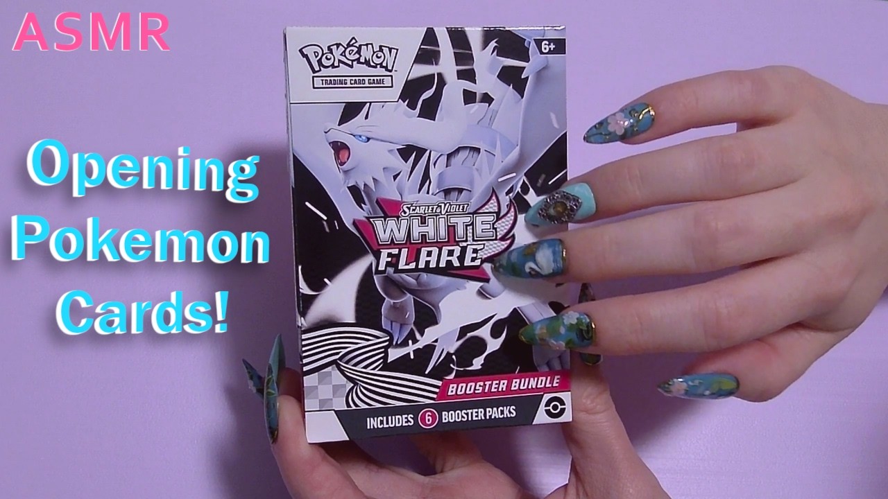 Pokemon TCG Booster Bundle: White Flare [ASMR] whispered card opening