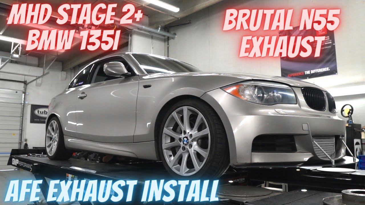 THIS STAGE 2+ BMW 135i N55 IS SO VIOLENT! AFE EXHAUST INSTALL, REACTION + REVIEW)