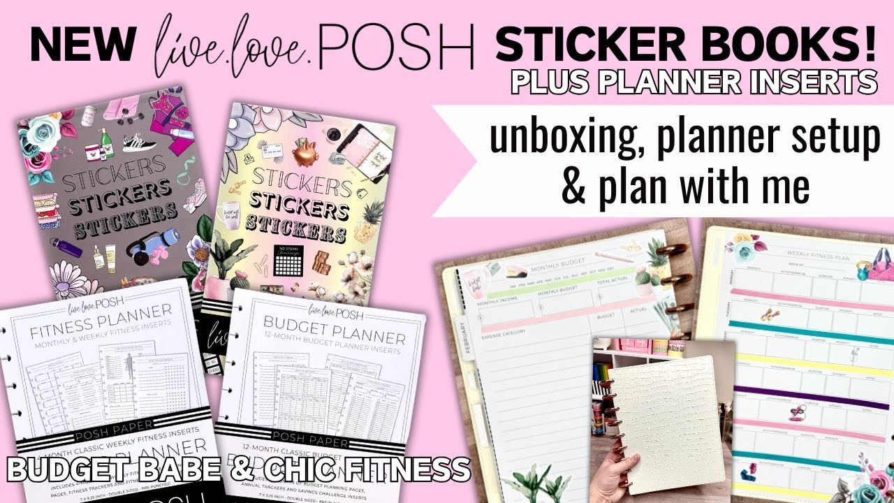 LIVE LOVE POSH CHIC FITNESS AND BUDGET BABE RELEASE | BUDGET & FITNESS PLANNER SET UP & PWM
