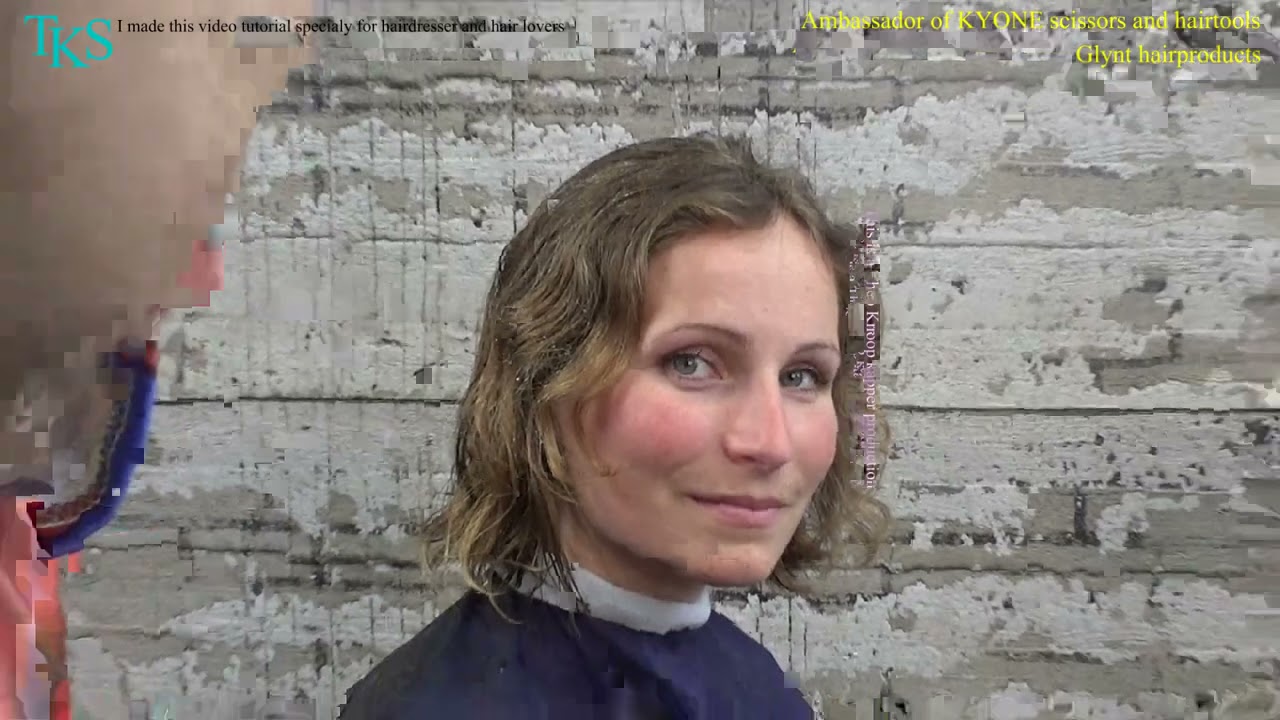 A Nape-Shave nice new BOB with fringe and a warm color.  Maria models T.K.S. tutorial