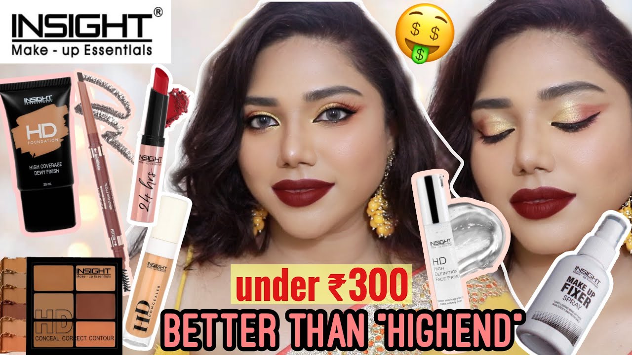 Wedding guest HD makeup using Full face of INSIGHT cosmetics under ₹300|wow it’s better than highend