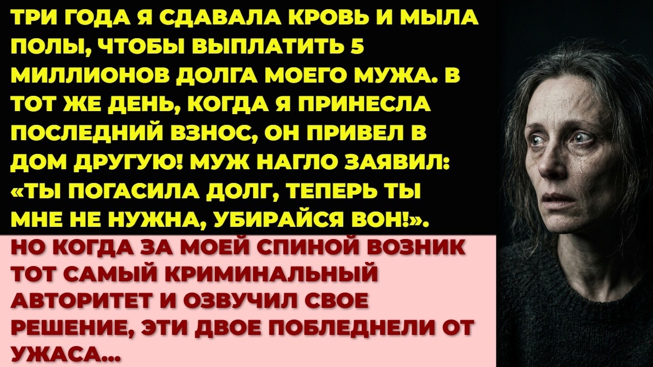 3 года платила 5 млн долга мужа — а он выгнал меня. Но приговор авторитета изменил всё…