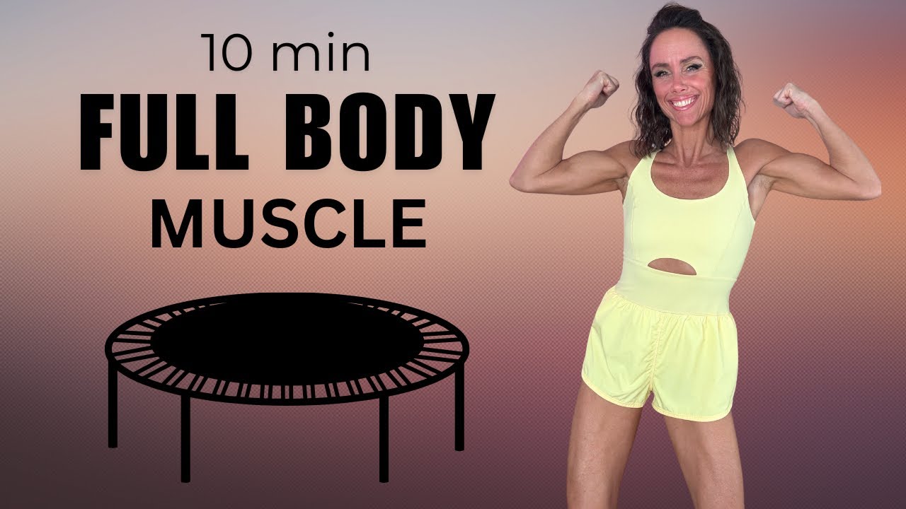 10-Minute Full Body Muscle Building Flex Routine on a Rebounder | Isometric Training with Jumping