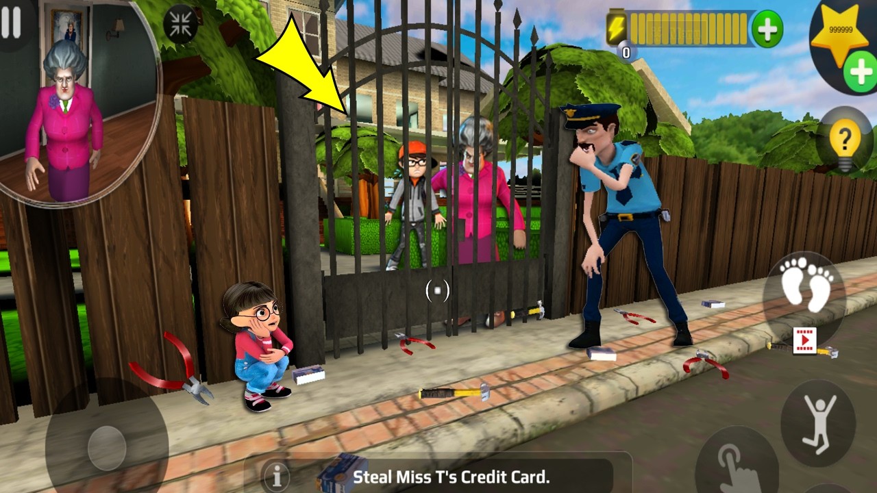 Scary Teacher 3D - New updater - troll Miss T fell face down so fun part 5491#scaryteacher3d