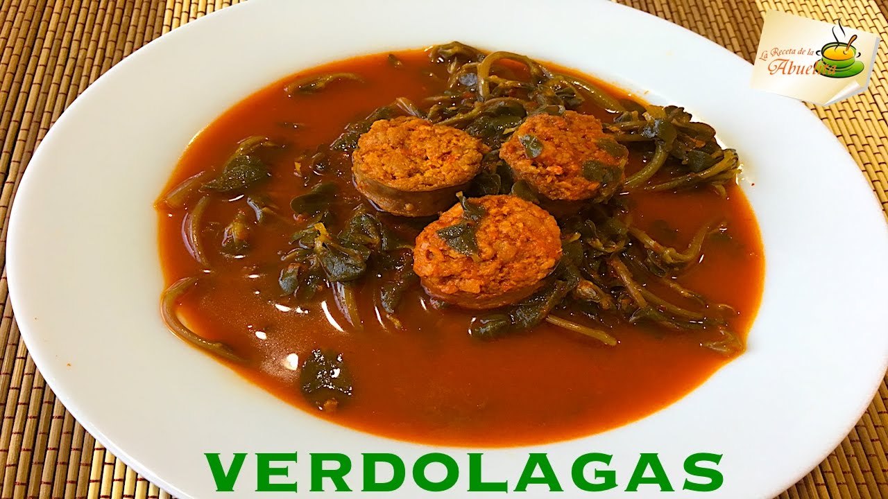 Receta de Verdolagas con longaniza