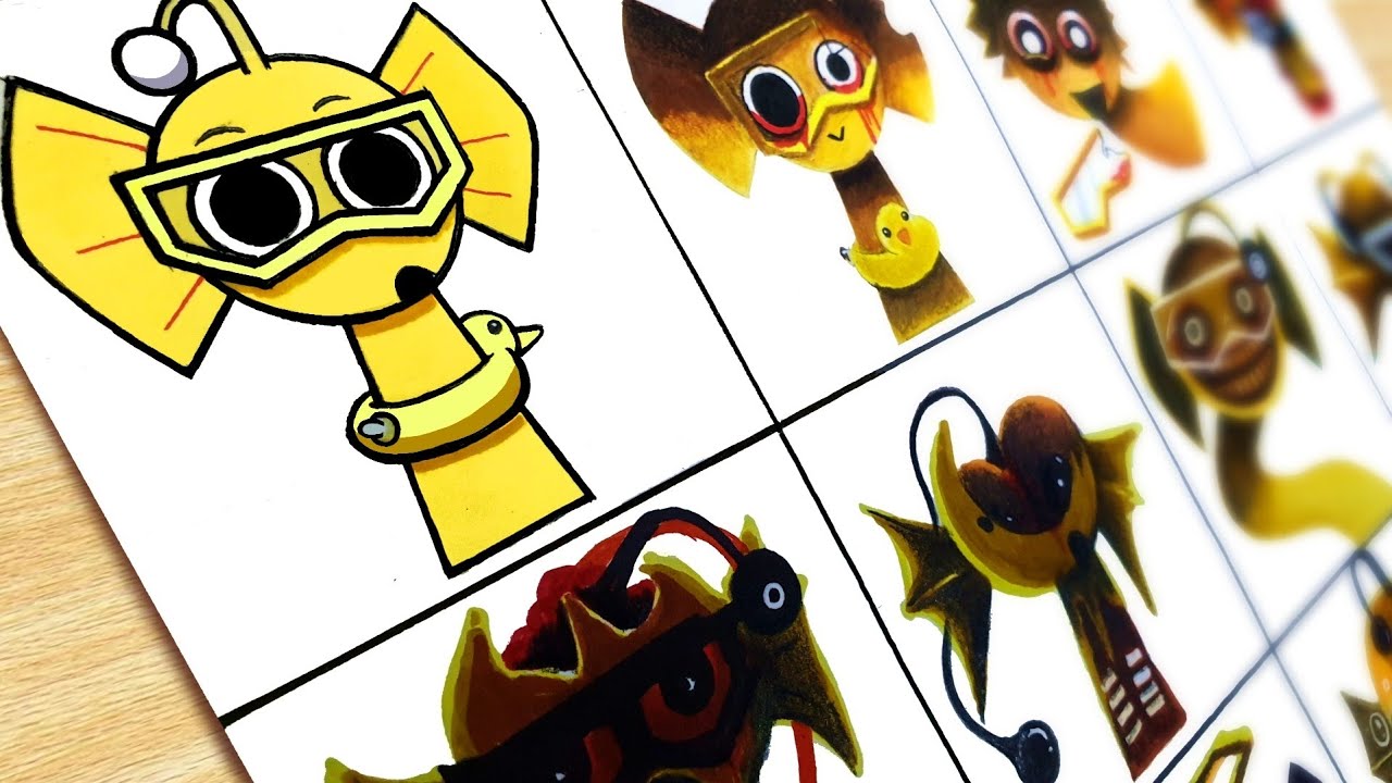 Drawing Sprunki OC ( Bailey ) Phase 1-12 INCREDIBOX SPRUNKI/Fanmade/Mod