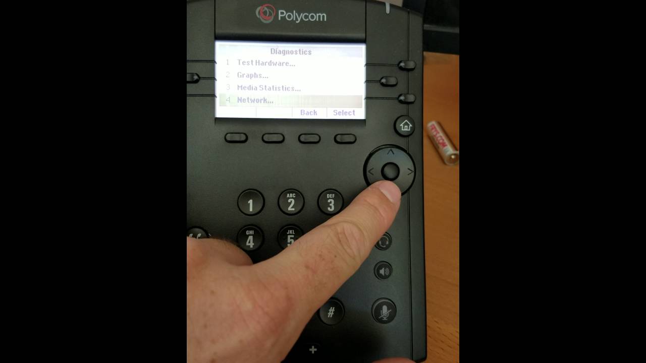 Check Internet on phone polycom
