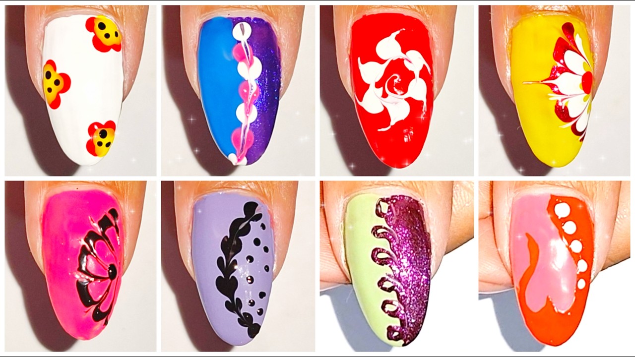 💅¡No Vas a Creer lo FÁCILES que Son!  8 Diseños que Parecen Profesionales 😱