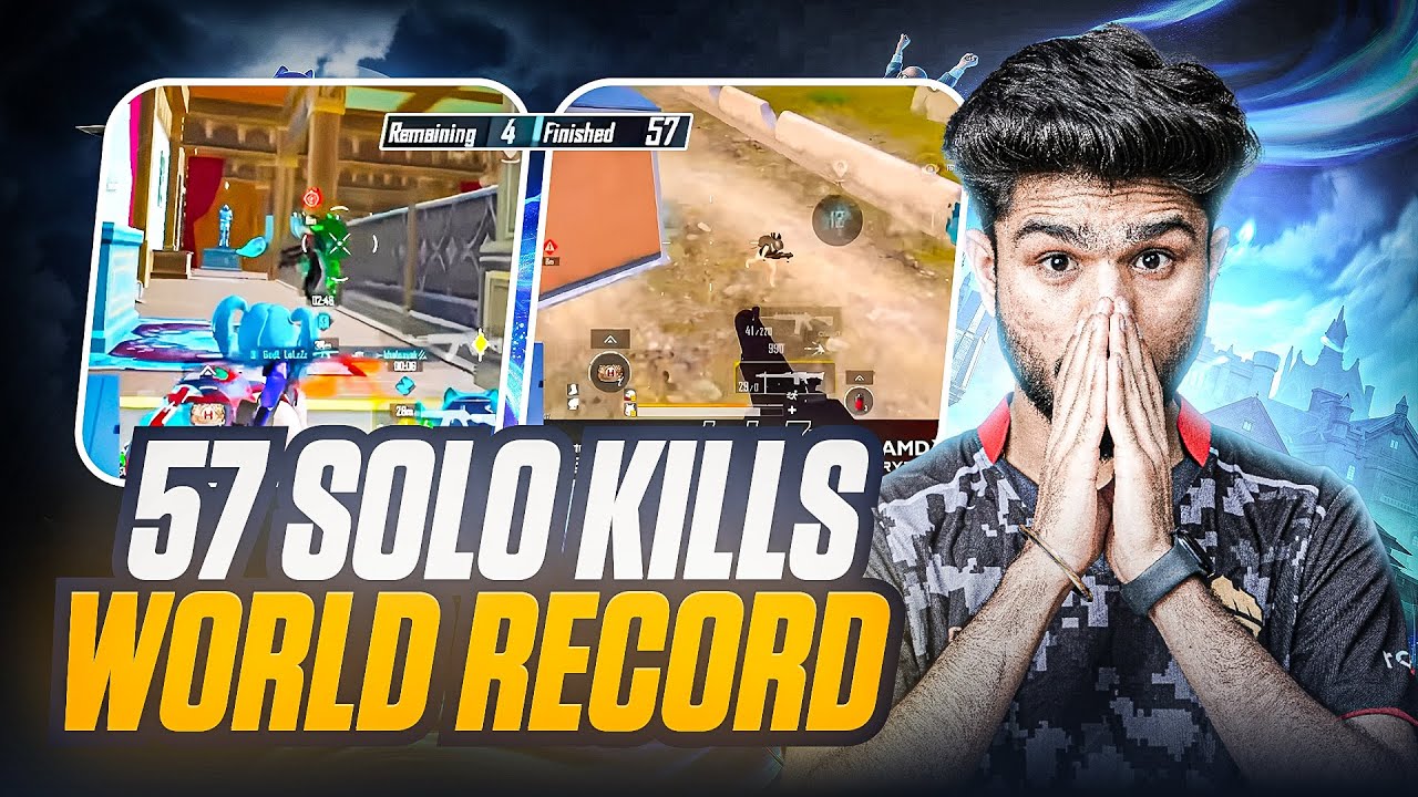 57 SOLO KILLS WORLD RECORD IN 4.0 UPDATE BY GodL LoLzZz | BGMI HIGHLIGHT