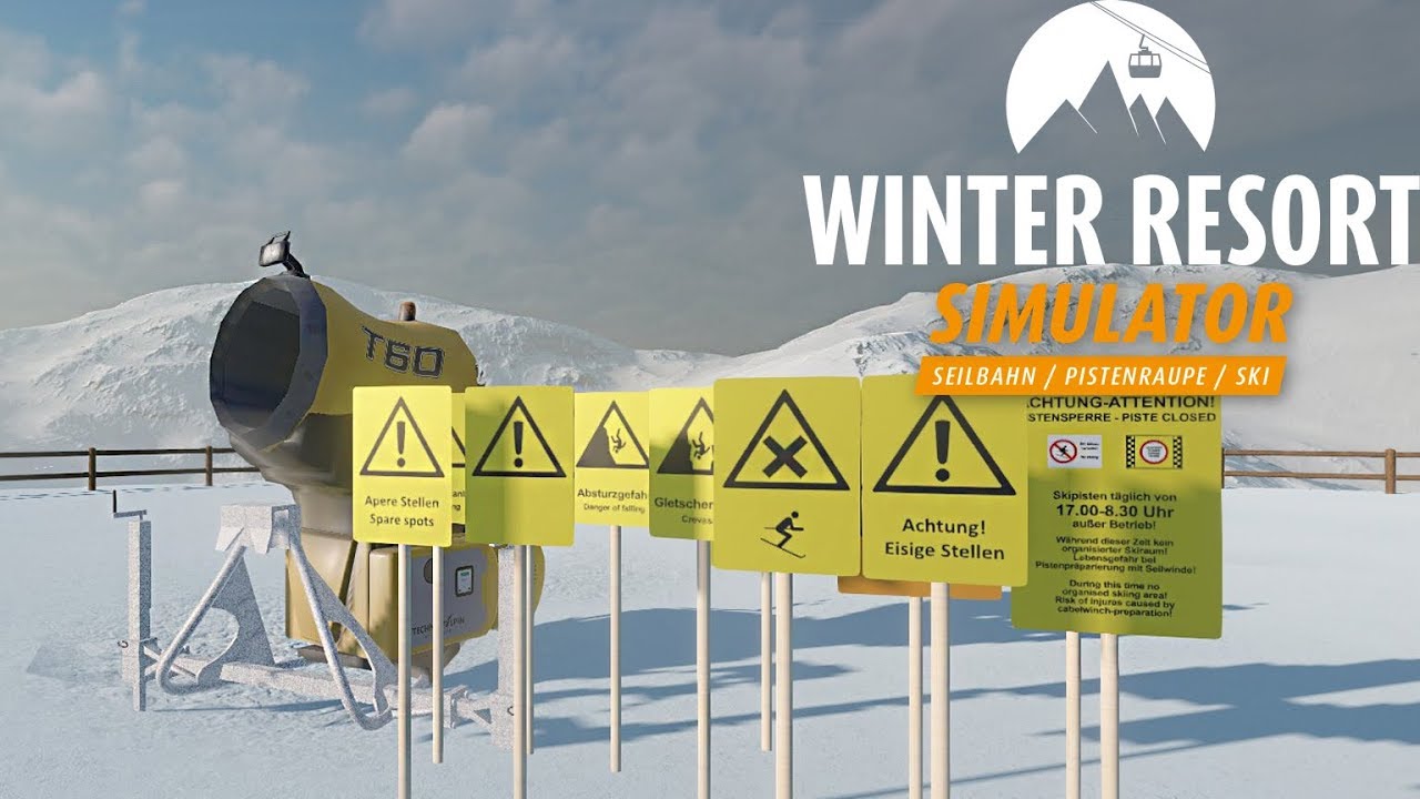 WINTER RESORT Simulator #15: Erste Mods | Schneekanone T60 | Warnschild Pack [Release Version]