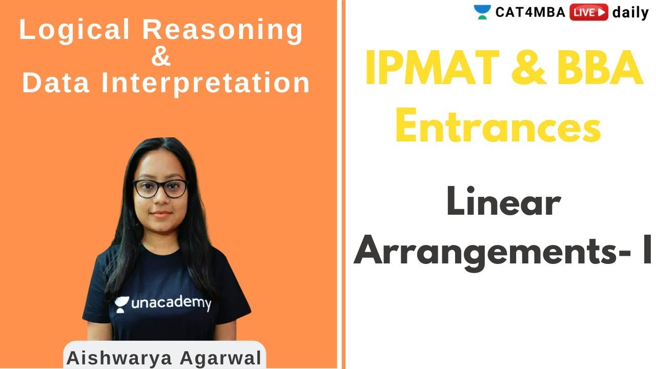 IPMAT & BBA entrances | Linear Arrangements- I| By Aishwarya Agarwal