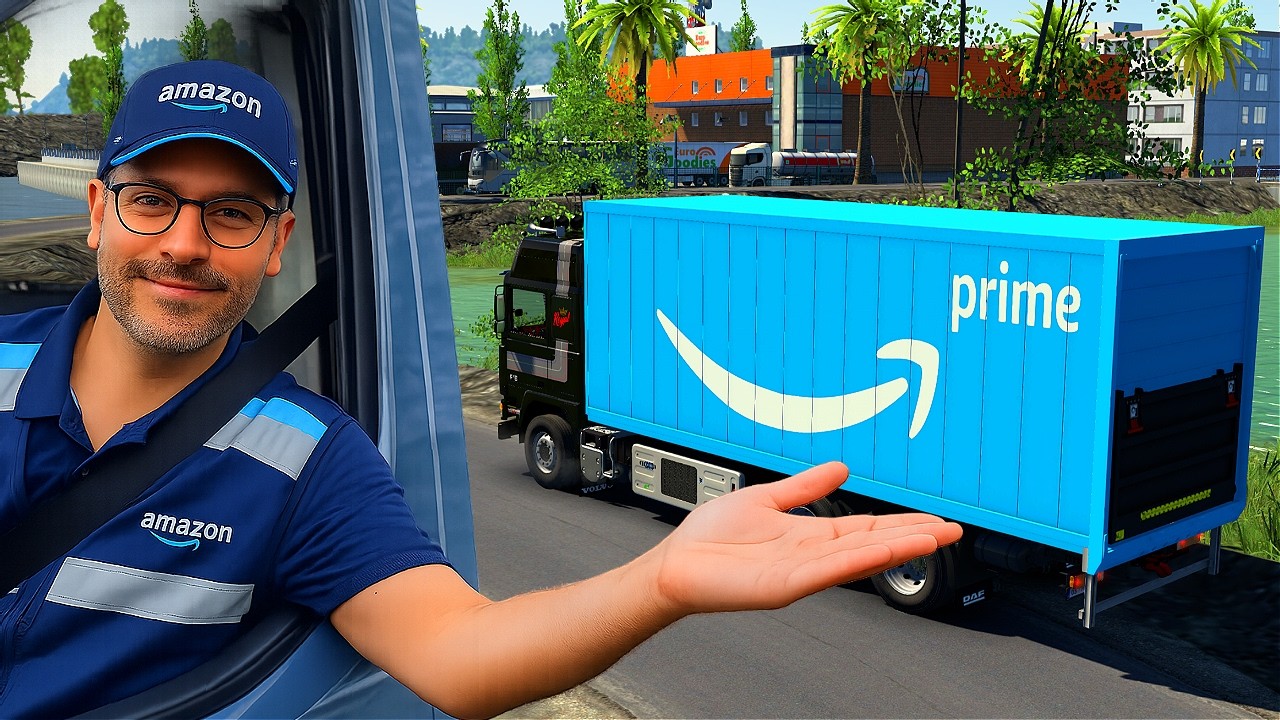 🚛JE SUIS LIVREUR AMAZON SUR UNE ROUTE DANGEREUSE  - Euro Truck Simulator 2 😍