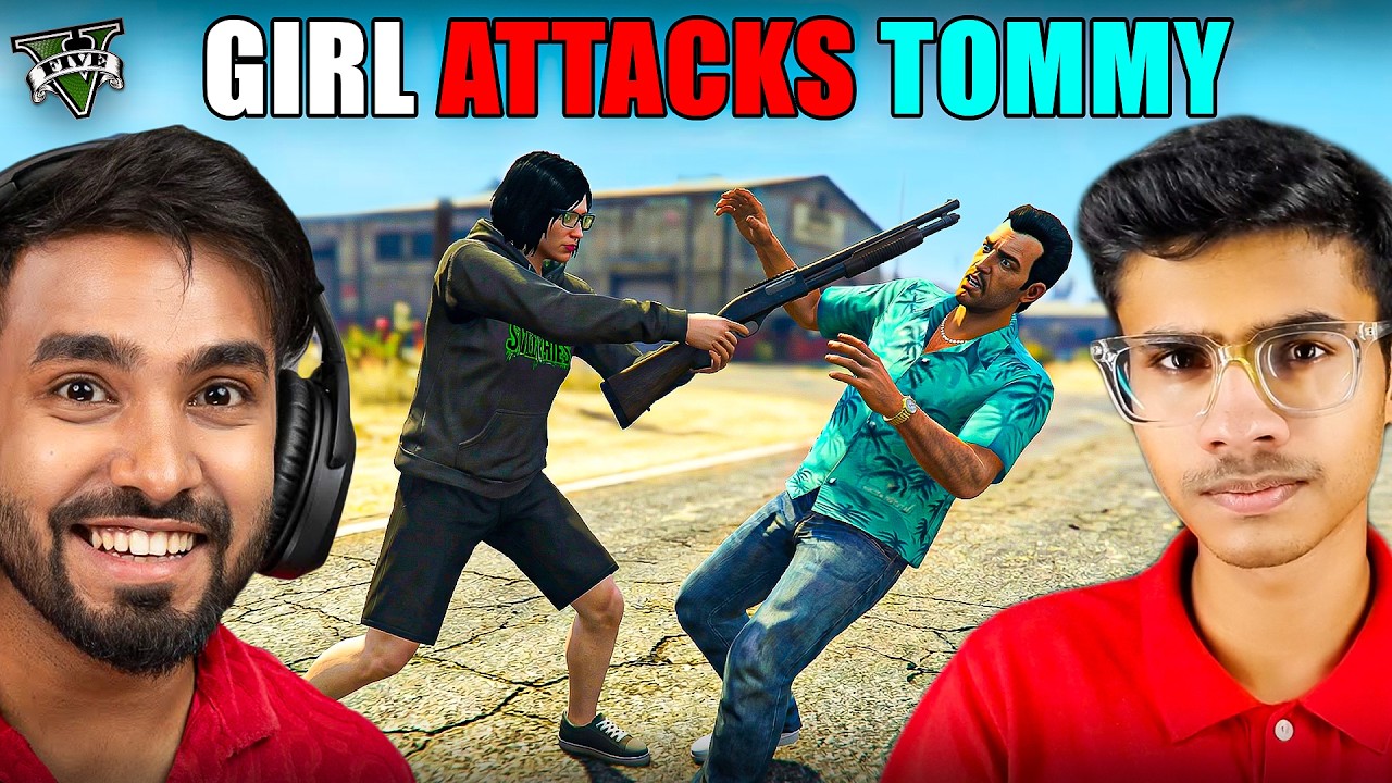 Techno Gamerz Girl Attacked Tommy Vercetti In GTA 5 Real Life!