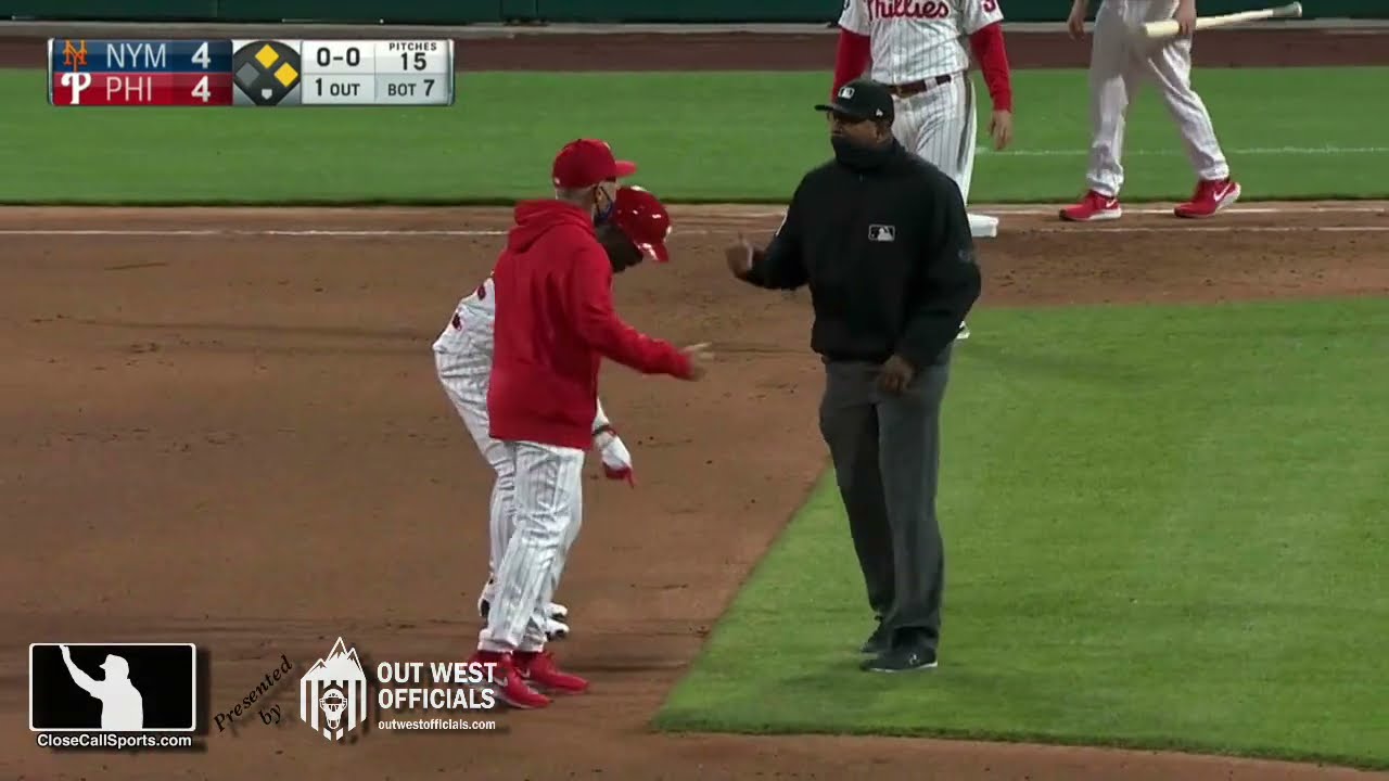 Ejection 025 - Andy Fletcher Ejects Bryce Harper After 2B Umpire Jose Navas' Out of Base Path Call