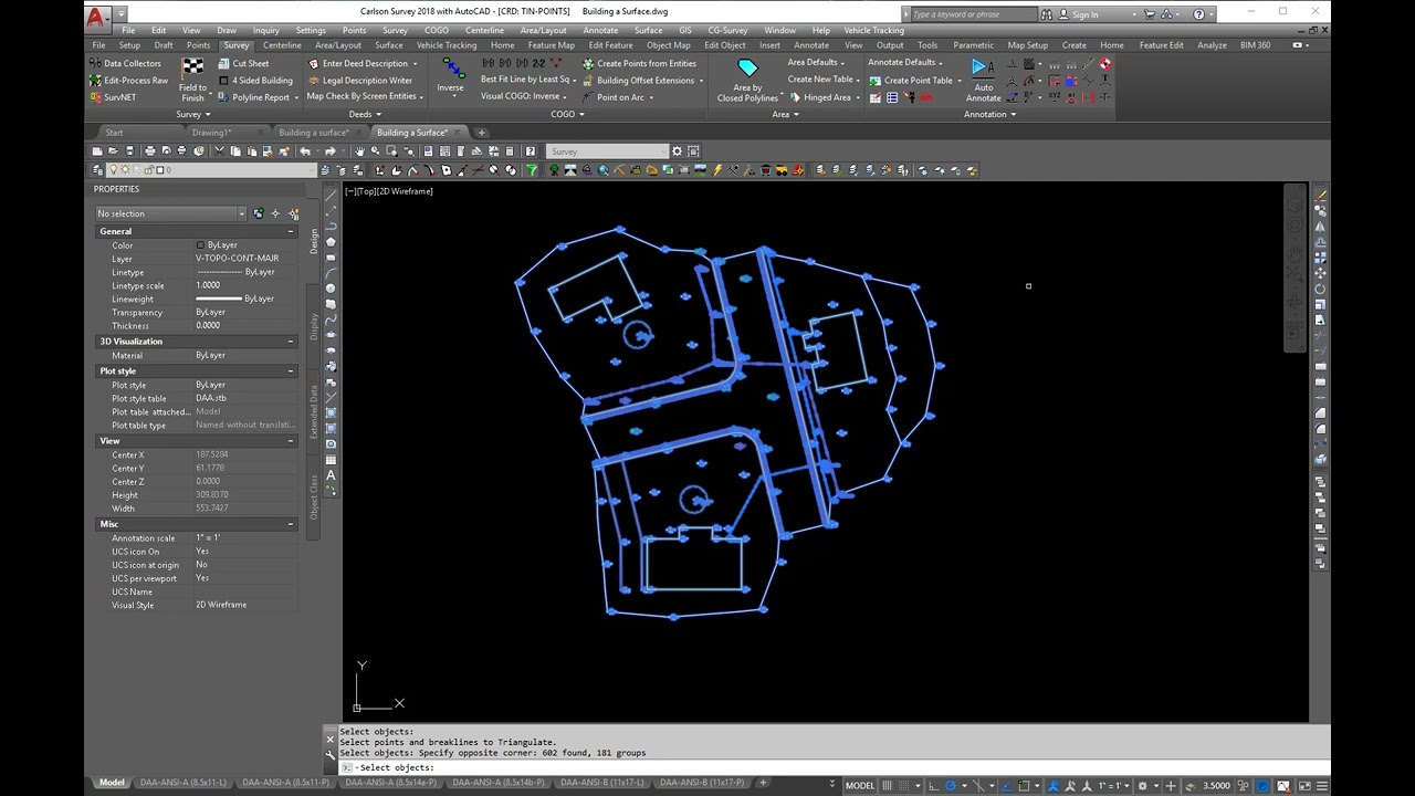 Carlson Surface Step 3 Using the Triangulation File Utility