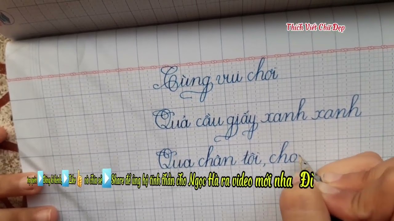Khổ thơ được viết bằng chữ sáng tạo của học sinh lớp 3 |Thích viết chữ đẹp