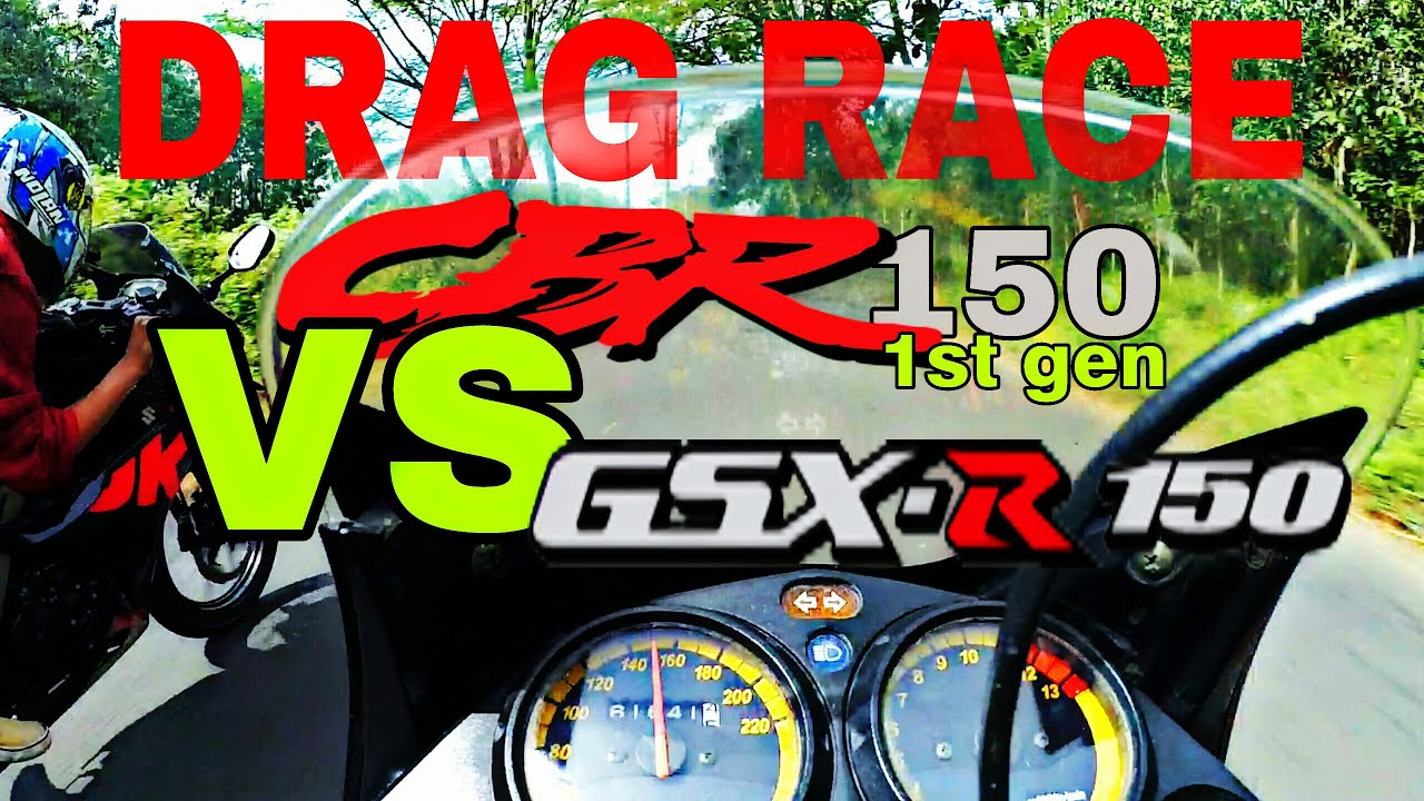 Drag Race Suzuki GSX-R150 VS CBR150 OLD ( non std )