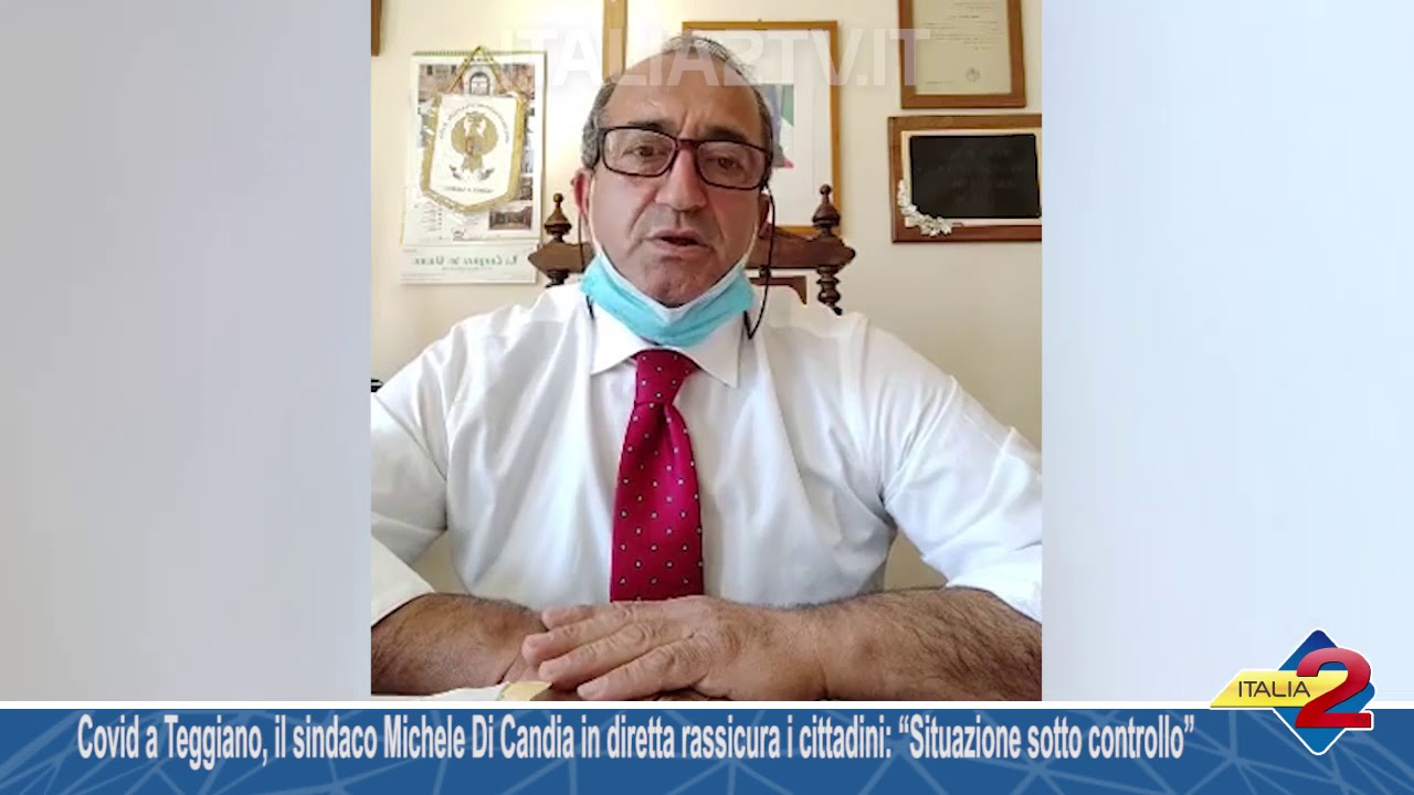 Covid a Teggiano, il sindaco Michele Di Candia in diretta rassicura i cittadini: “Sotto controllo”
