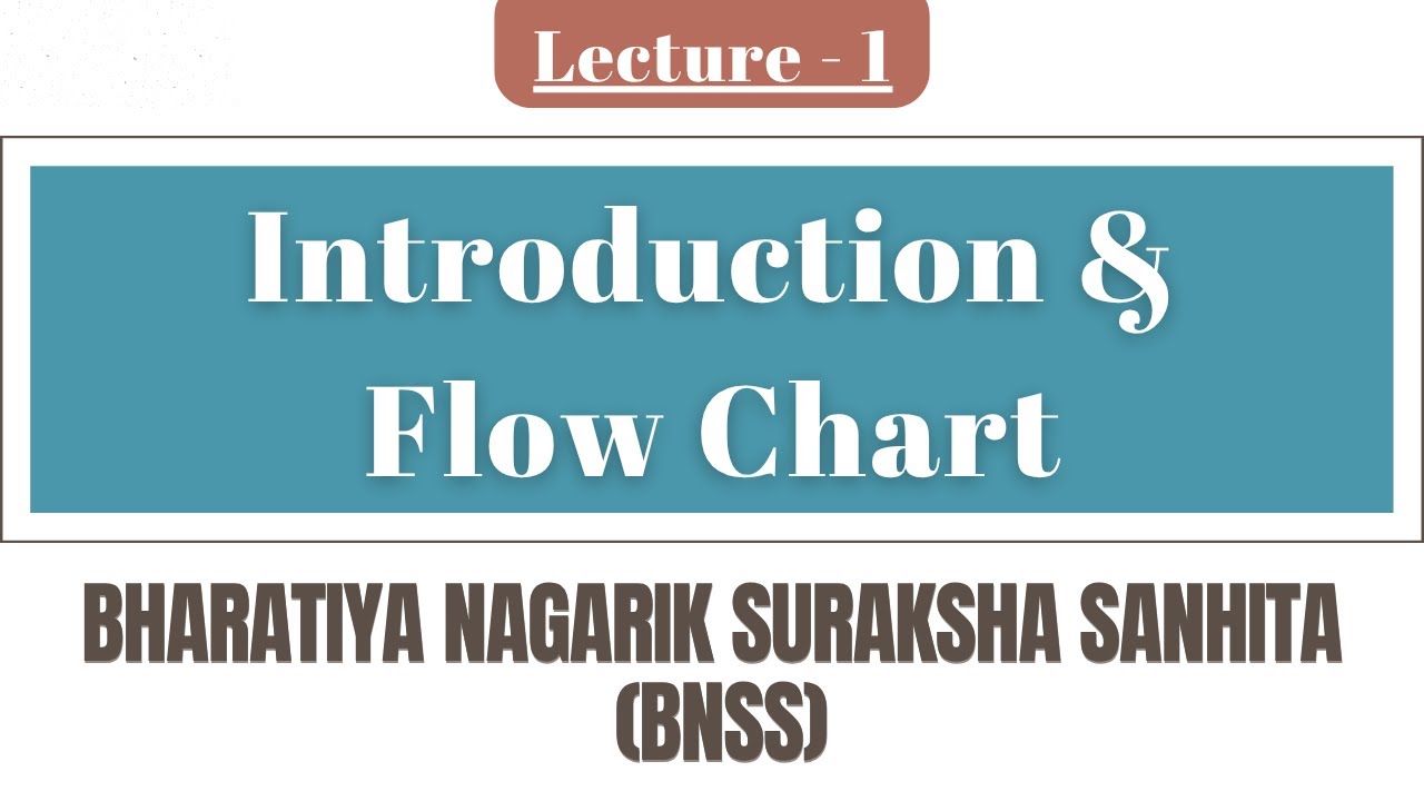 Introduction to Bharatiya Nagarik Suraksha Sanhita BNSS | Section 1 BNSS | BNSS Introduction