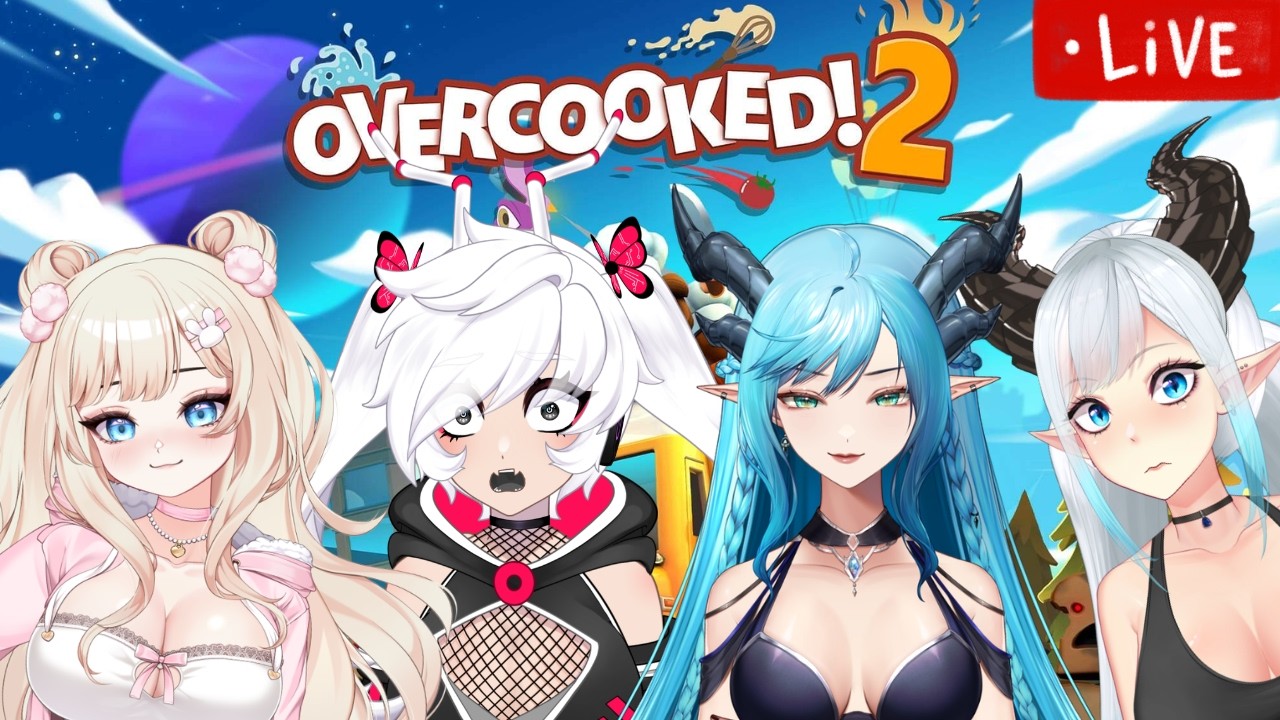 【Overcooked 2】Kaiju, Adfree, Blondedaze, and Dragonspit cooking boogaloo?!
