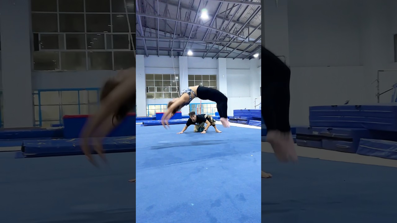 Back Handspring Flik Flak Tutorial 🔥 #gymnastics #acrobatics #olympics