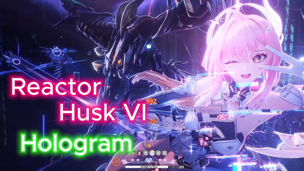 Beating Reactor Husk VI : Tactical Hologram with Aemeath , Mornye , Chisa Team #wutheringwaves