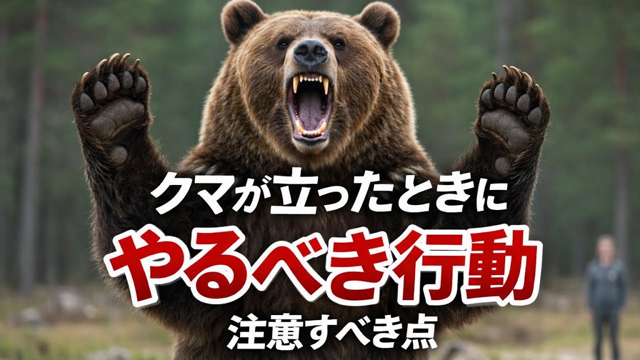 クマが立ち上がったら、人はどう行動すべきか