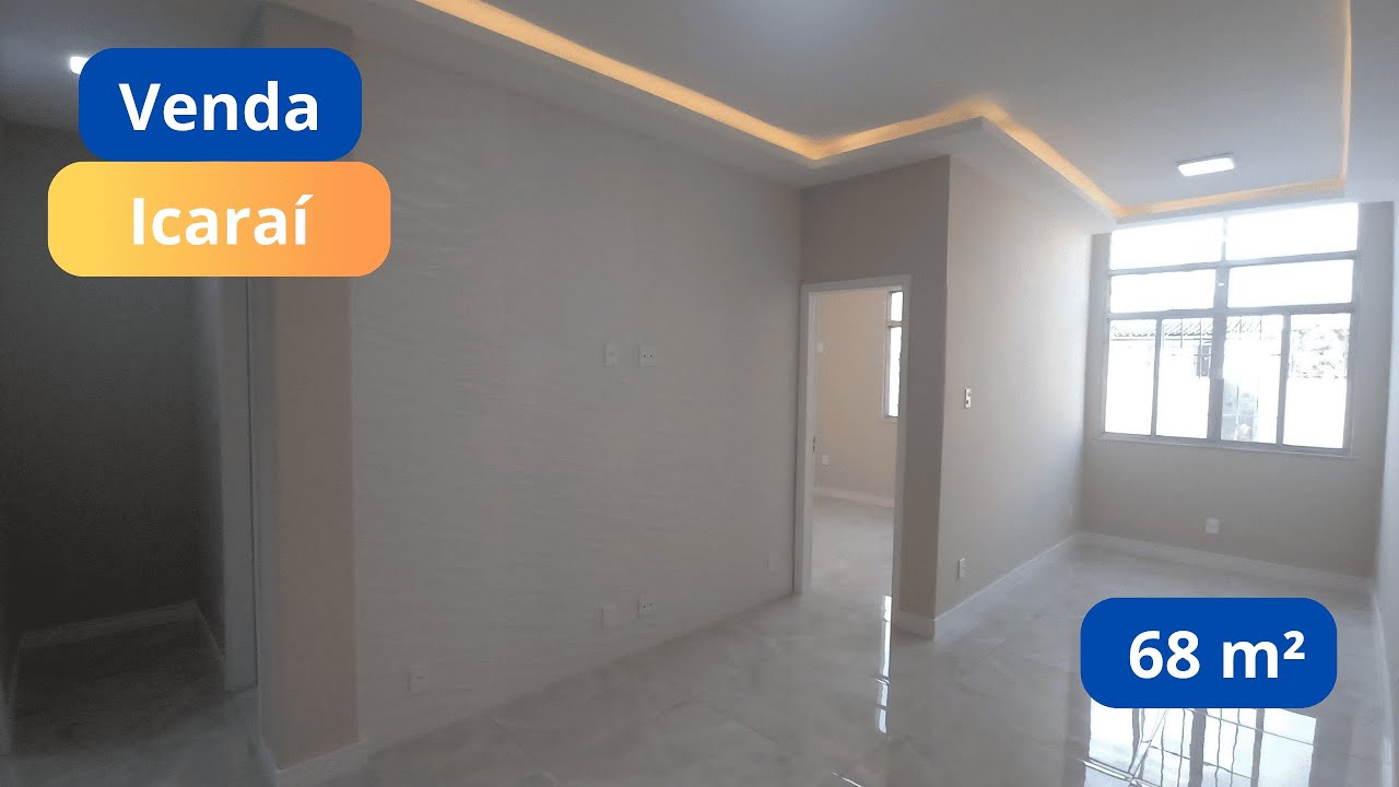 Apartamento na quadra da praia de Icaraí, com piso em porcelanato em Icaraí - Niterói/RJ