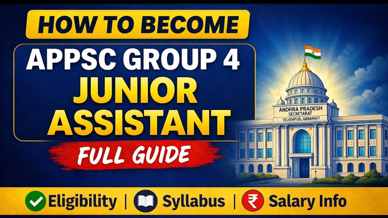 AP Junior Assistant ఎలా అవ్వాలి? | APPSC Group 4 | Qualification, Syllabus, Salary