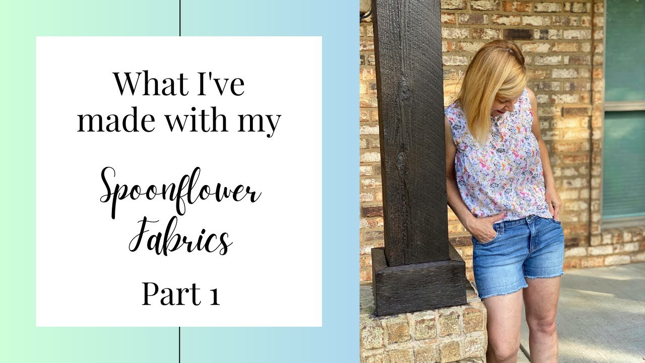 My Spoonflower fabrics Sewing Makes Part 1 | French Navy's Tarifa Tee | Simplicity S9467 Blouse