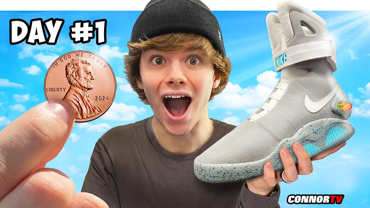 Trading a Penny to Nike Air Mags in 1 Week *Day 1*
