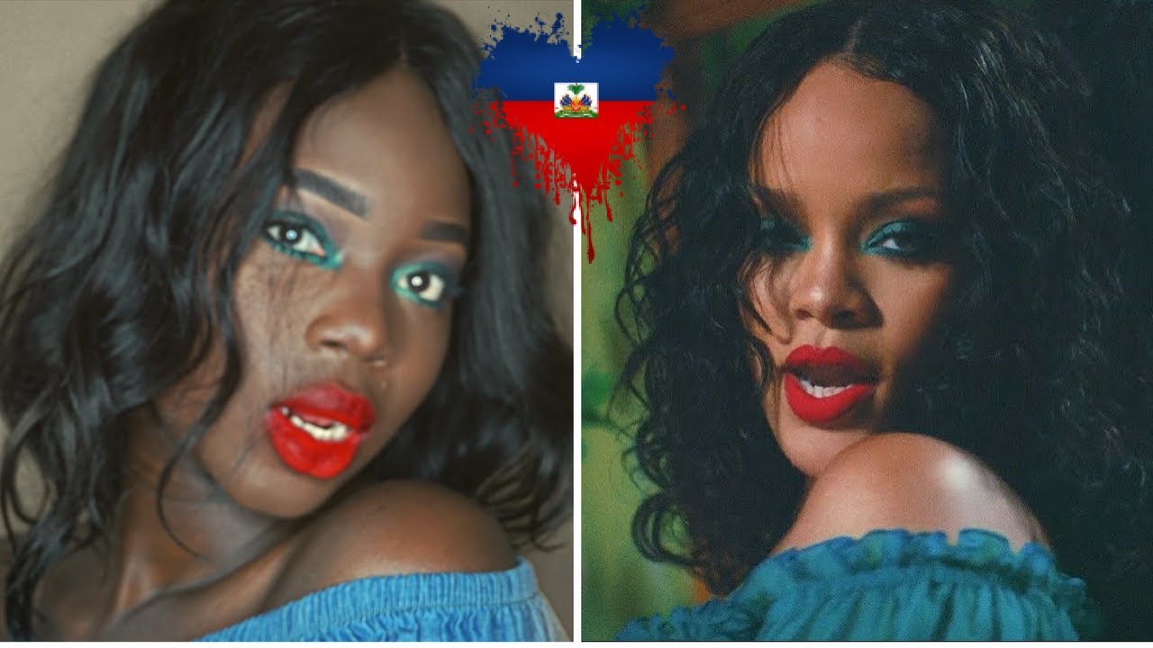 RIHANNA-WILD THOUGHTS INSPIRED MAKEUP TUTORIAL (I TRIED LOL)