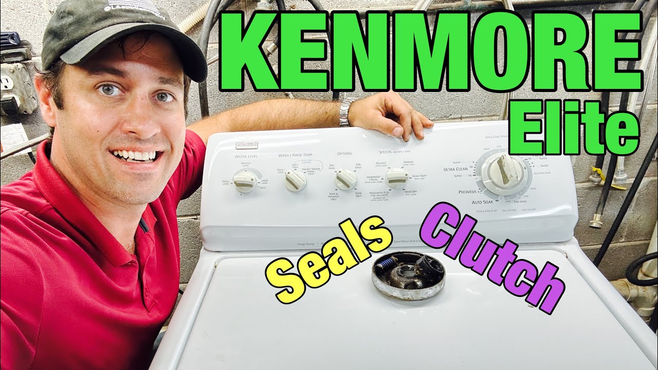 This Old Kenmore Elite Washer Wasn’t Spinning | Quick Top Seals & Clutch Repair | 110.15952400