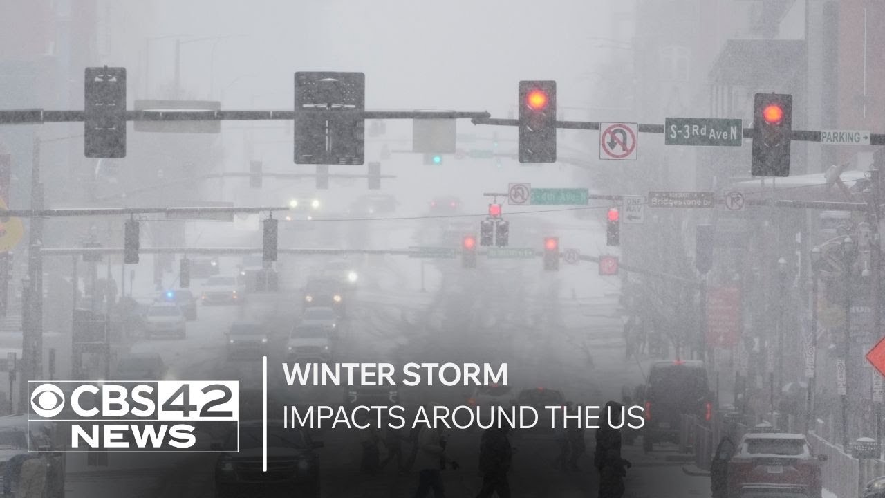 Winter storm impacts around the US