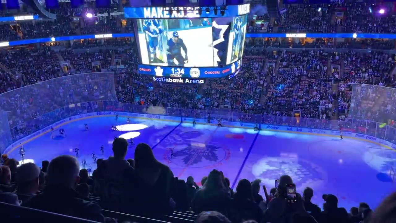 Opening of Toronto Maple Leafs Vs Utah Hockey Club, Scotiabank Arena 23.11.2024 with anthems