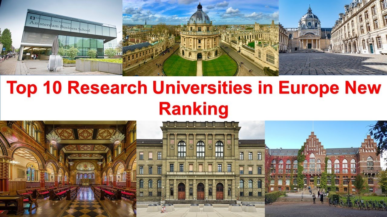 Top 10 RESEARCH UNIVERSITIES IN EUROPE New Ranking | University of Europe Ranking