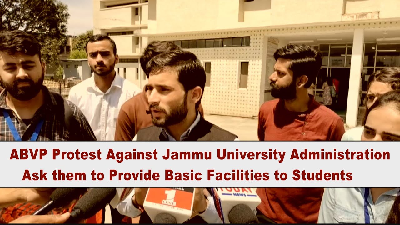 ABVP Protest Against Jammu University Administration Ask them to Provide Basic Facilities