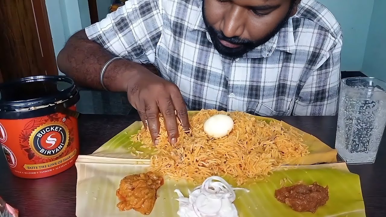SS hyderabad bucket biriyani eating tamil|chicken biriyani eating tamil|@Chickenbiriyani-1998 