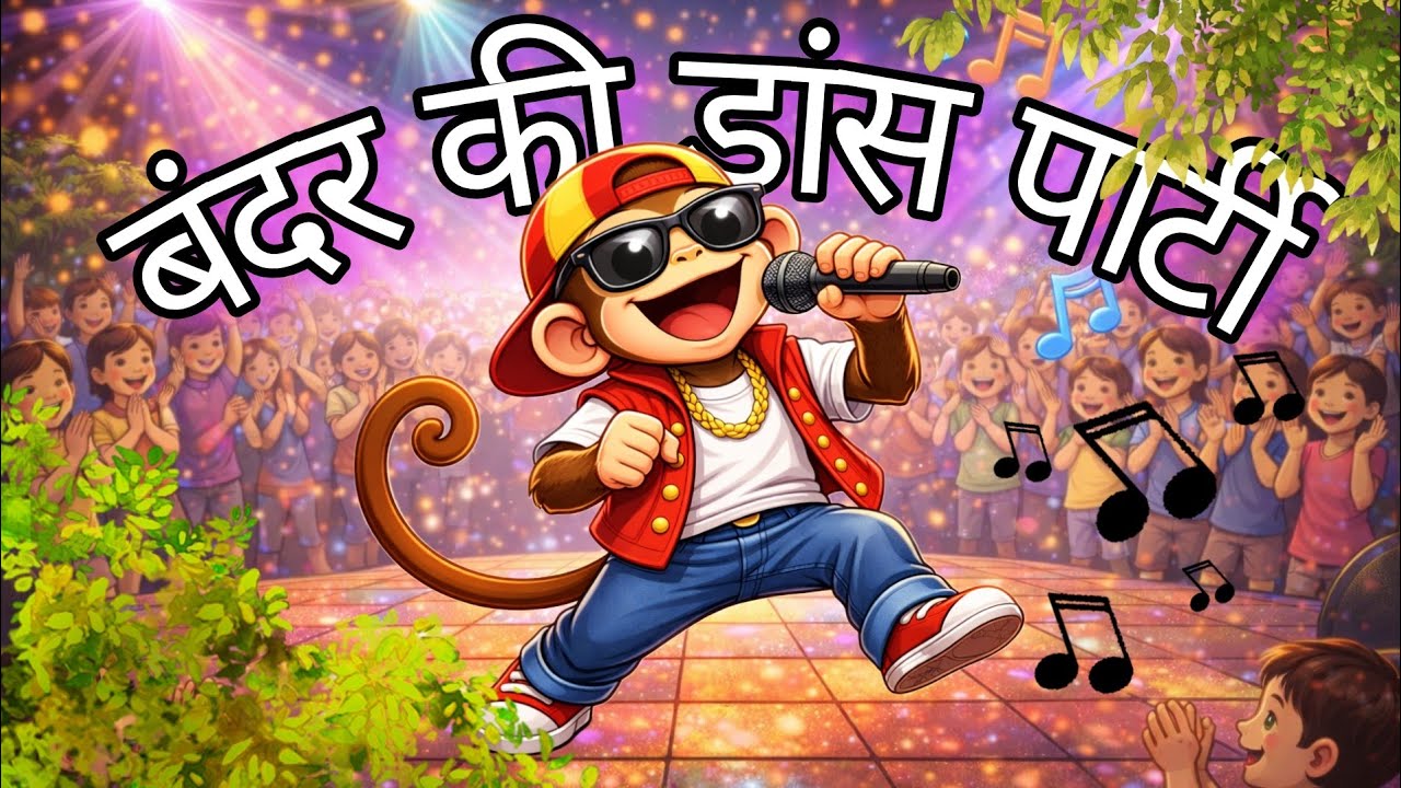 बंदर का धमाकेदार डांस 🐵 | बच्चों के लिए मजेदार वीडियो #cartoon #dancinganimals 