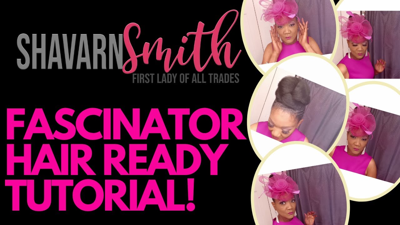 Natural Hair Tutorial with Fascinator Hat