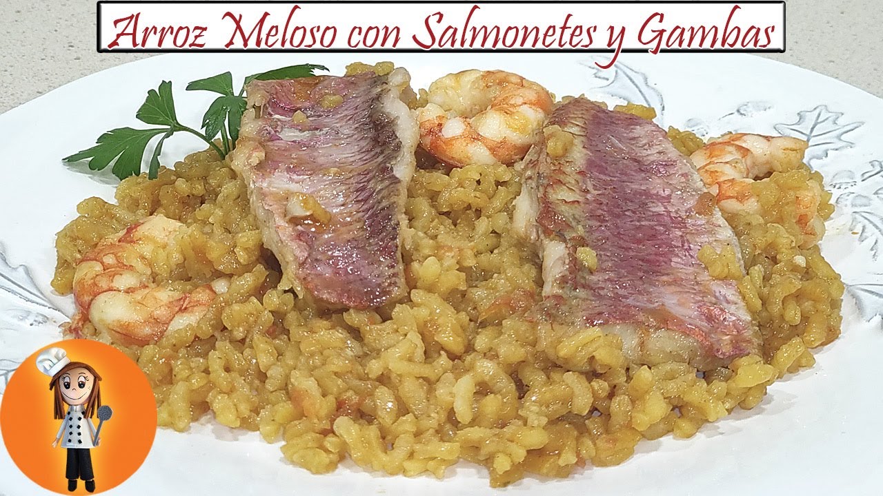 Arroz Meloso con Salmonetes y Gambas | Receta de Cocina en Familia
