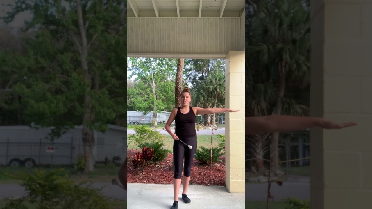 Single toss turn baton tutorial.