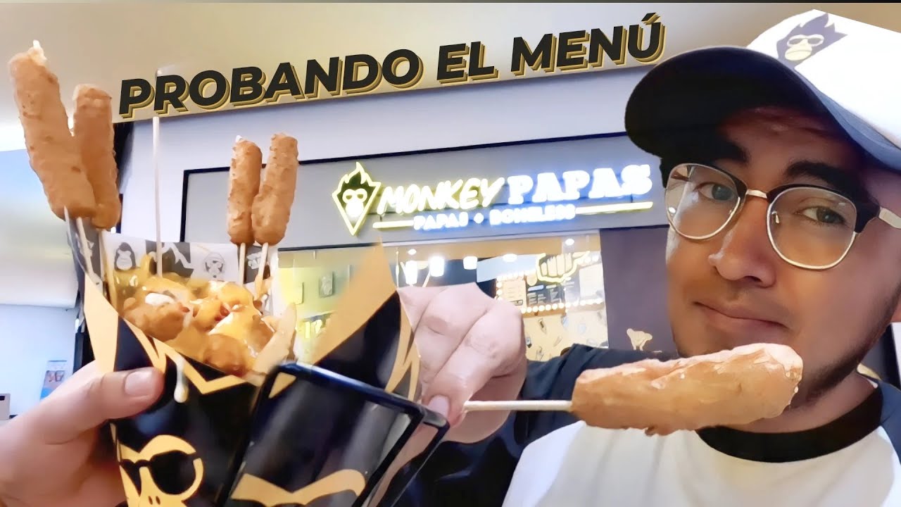 Probando el MENÚ de Monkey Papas 🐒🍟