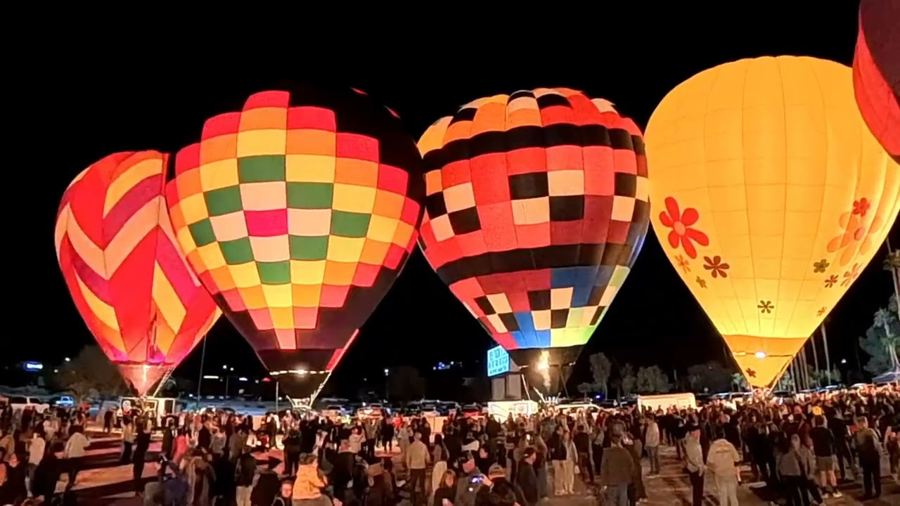 Night Glow Hot Air Balloon Festival Mesquite, NV | All Burn & Twinkle Burn